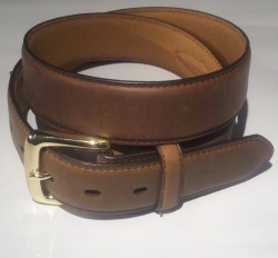 3D Company 5600 Men's Standard Belt in Brown Distressed Leather with Billits and Buckle